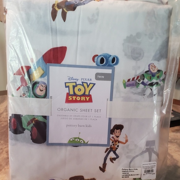 pottery barn toy story sheets